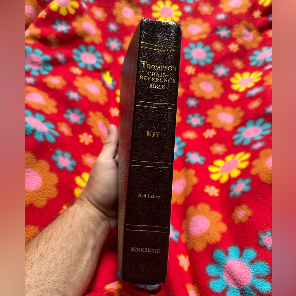 Thompson Chain Red Letter Leather KJV Bible with Box Good shape See pictures - Picture 9 of 15